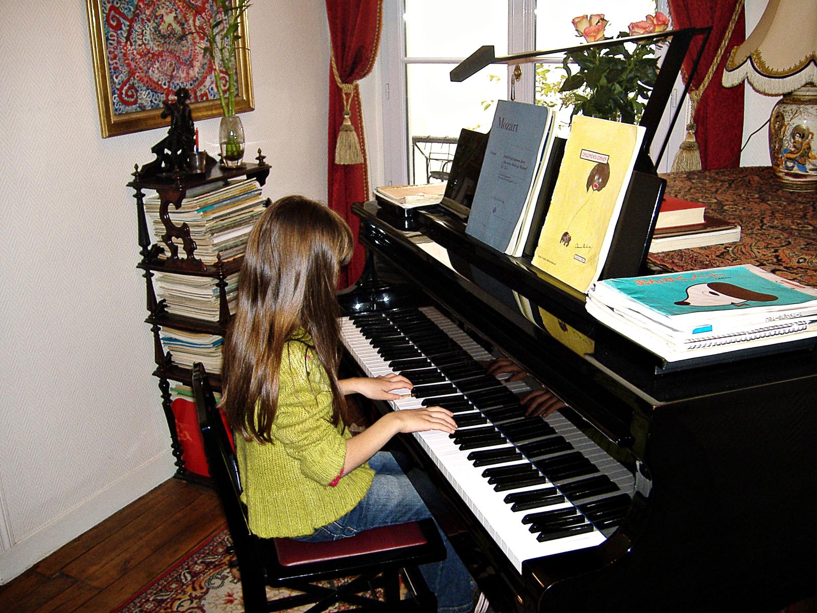Cours de piano.
